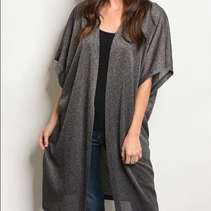 Black Shimmer Kimono